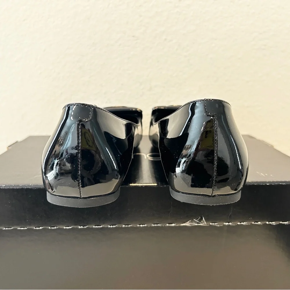 Tod's Link Ballet Flat Black Patent Leather, Size 37, New